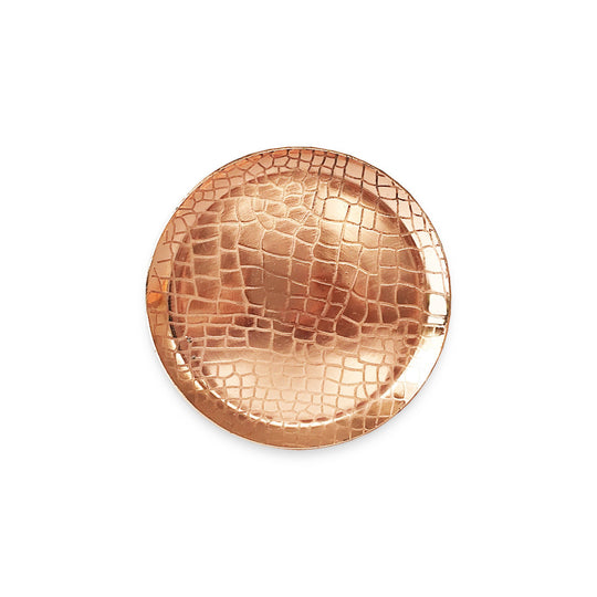 The Roaming Chair Plate Copper Round Plate 'Crocodile' 13cm