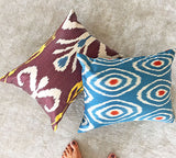 Authentic ikat silk cushions