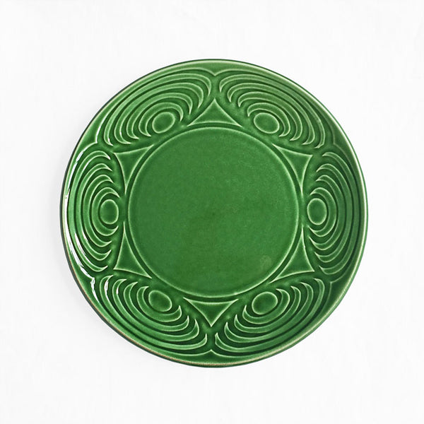 Japanese Ceramic Dinner Plate Green 24cm