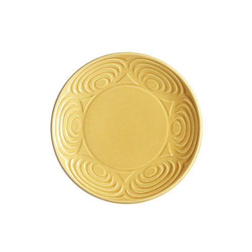 Japanese Ceramic Dinner Plate Yellow 18cm