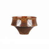 Japanese Wooden Bowl Fuji Brown