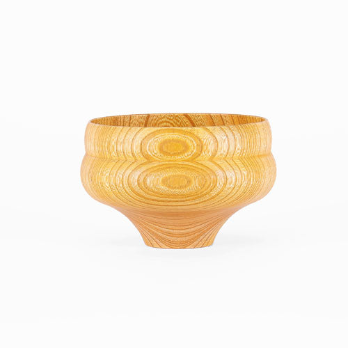 Japanese Wooden Bowl Tsumugi Hisago-Gata Natural