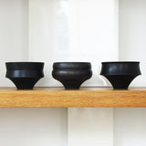 The Roaming Chair bowl Wooden Bowl Tsumugi Fuji 11.5 x 8 cm - Black