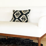 The Roaming Chair cushion Authentic Ikat Cushion Double Sided Velvet/Silk 40x50cm - Baku