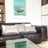 The Roaming Chair cushion Metallic Cushion Silver Moucharabia 44x44cm