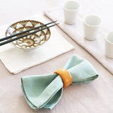 The Roaming Chair Napkin Linen Napkins Pair 47x47cm - Aqua