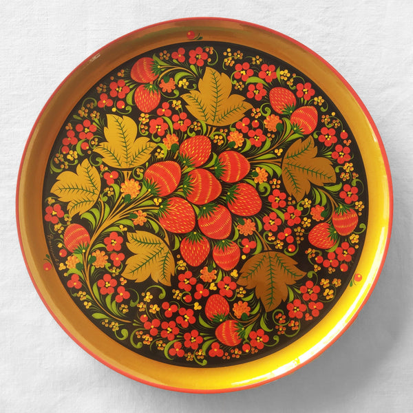 The Roaming Chair Plate Lacquerware Plate 30 cm - Hand Painted Khokhloma