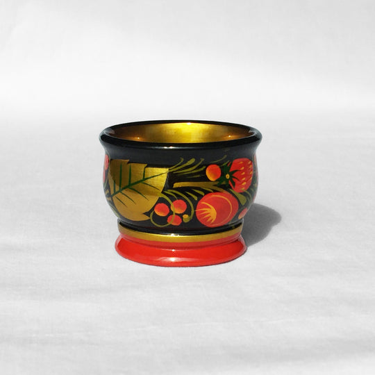 The Roaming Chair Salt cellar Lacquerware Salt Cellar 6 x 4.5 cm - Hand Painted Khokhloma