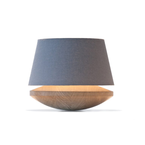 Bedside Lamp Lamp With Dimmer Oak & Grey Linen