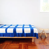 Shibori Throw Blanket 145 x 200 cm 100% Wool & Cashmere - Squares
