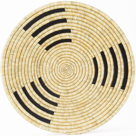 The Roaming Chair wall plate African Woven Wall Basket Zungusha Black