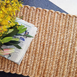 Tapis de sol tressé en abaca naturel